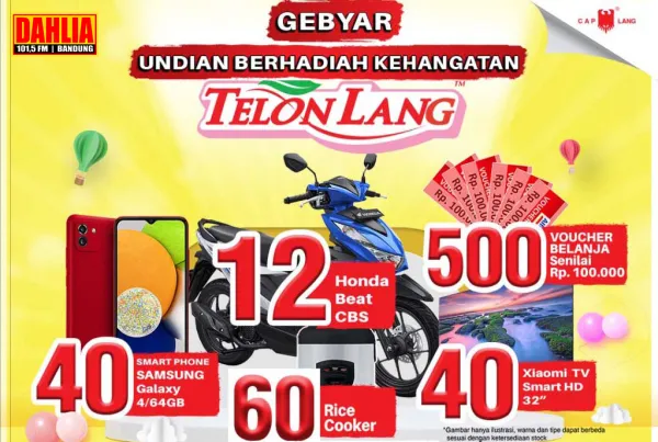 Undian Berhadiah Honda Beat, Samsung Galaxy dan Xiaomi TV Smart HD Bersama Telon Lang