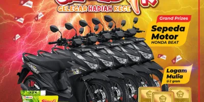 Gelegar Hadiah Kece di Alfamidi Berhadiah Motor Honda Beat, Logam Mulia, Ribuan Produk dan Voucher