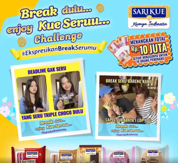 Ekspresikan Break Serumu Challenge Bersama Sari Roti Berhadiah Total 10 Juta Rupiah